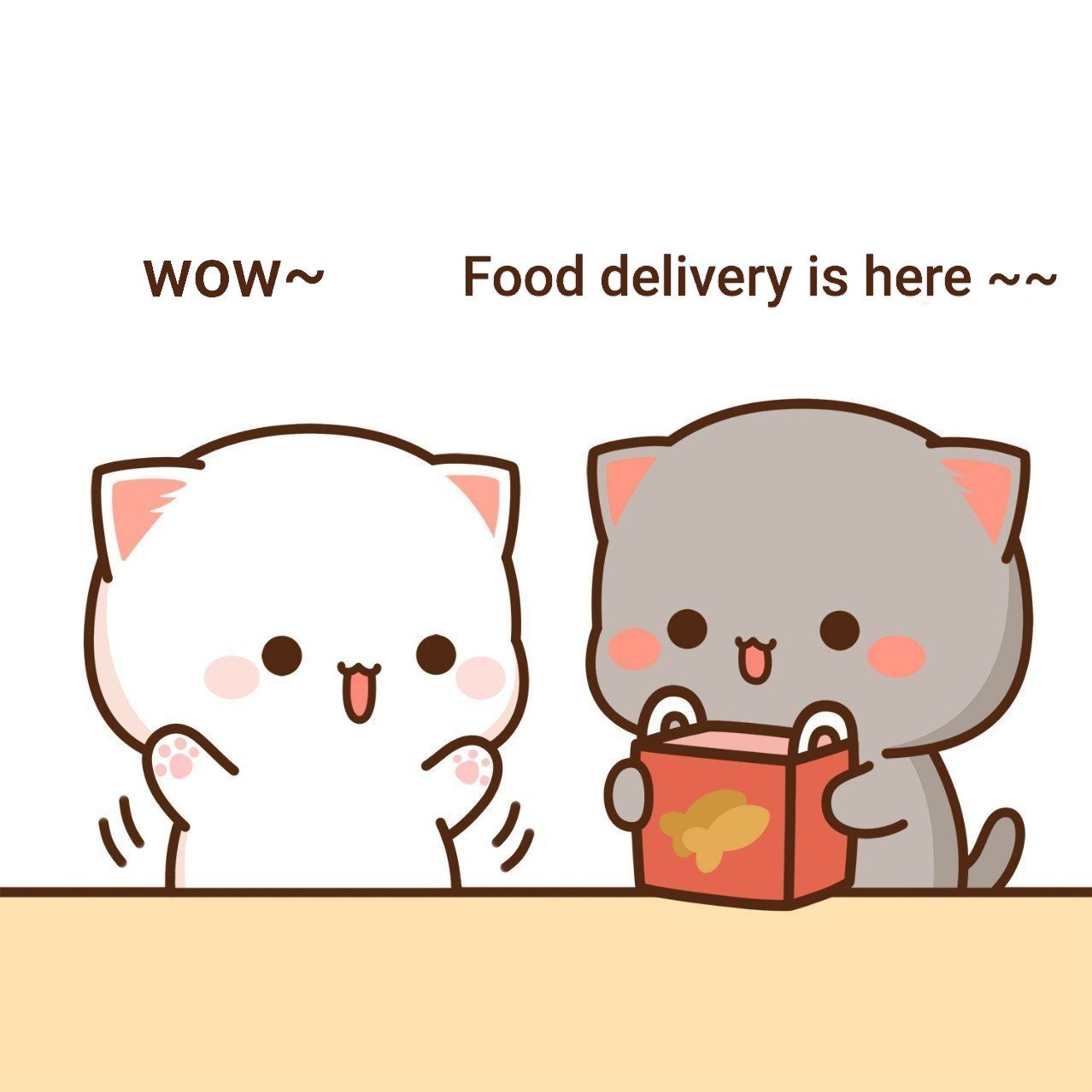 Peach and Goma's Cat-tastic Food Delivery Story