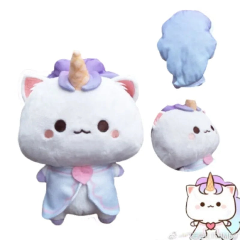 Peach Cat Unicorn Style Plush Doll