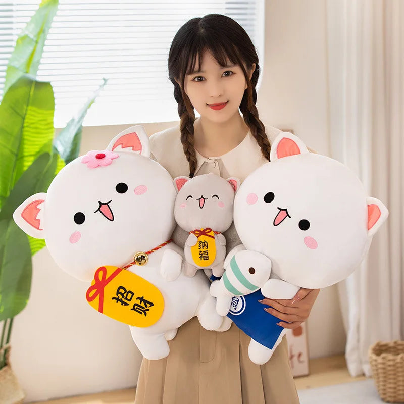 Peach Cat Fortune Plush Dolls