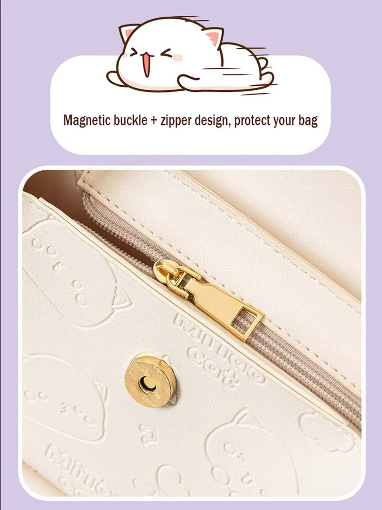 Peach Cat Cute Shoulder Bag