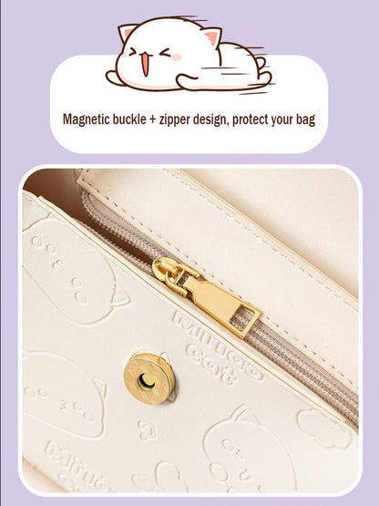 Peach Cat Cute Shoulder Bag