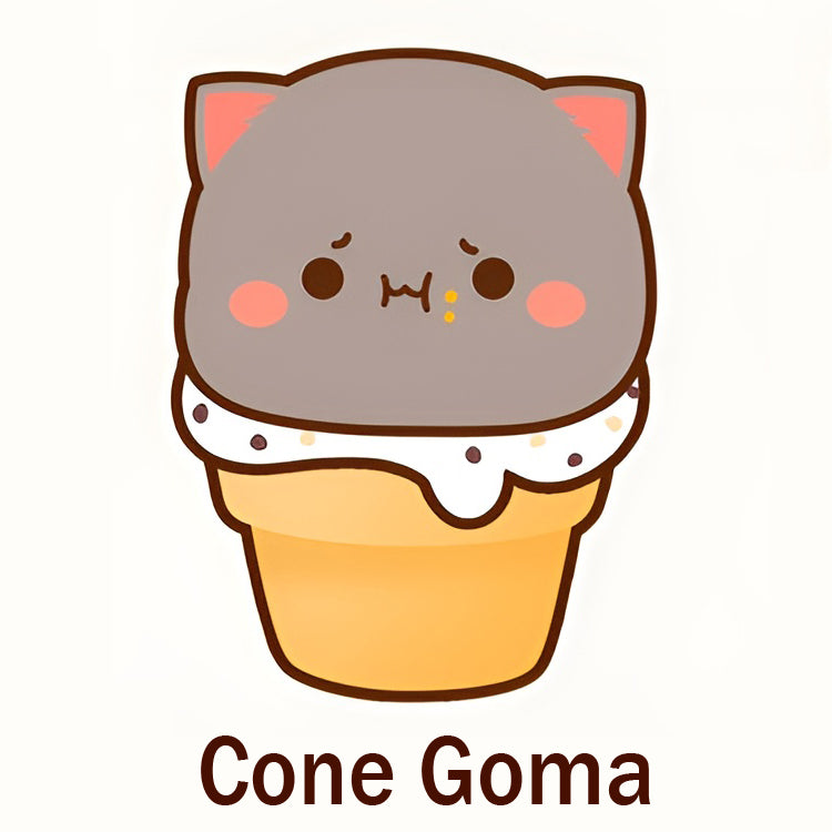 Cone Goma Cat Keychain