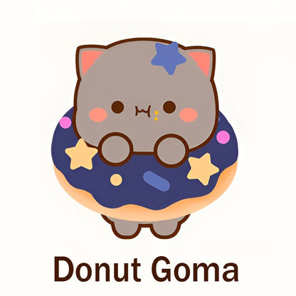 Donut Goma Cat Keychain