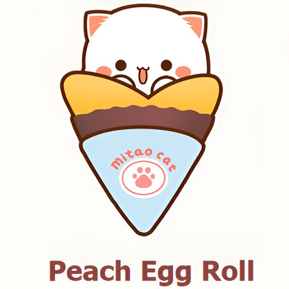 Peach Egg Roll Keychain