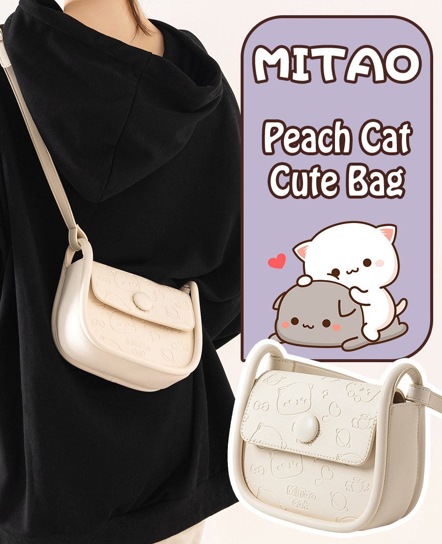 mitao peach cat cute bag